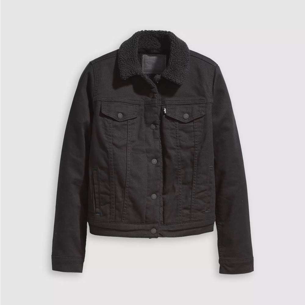 Levi's Black Sherpa-Lined Denim Jacket